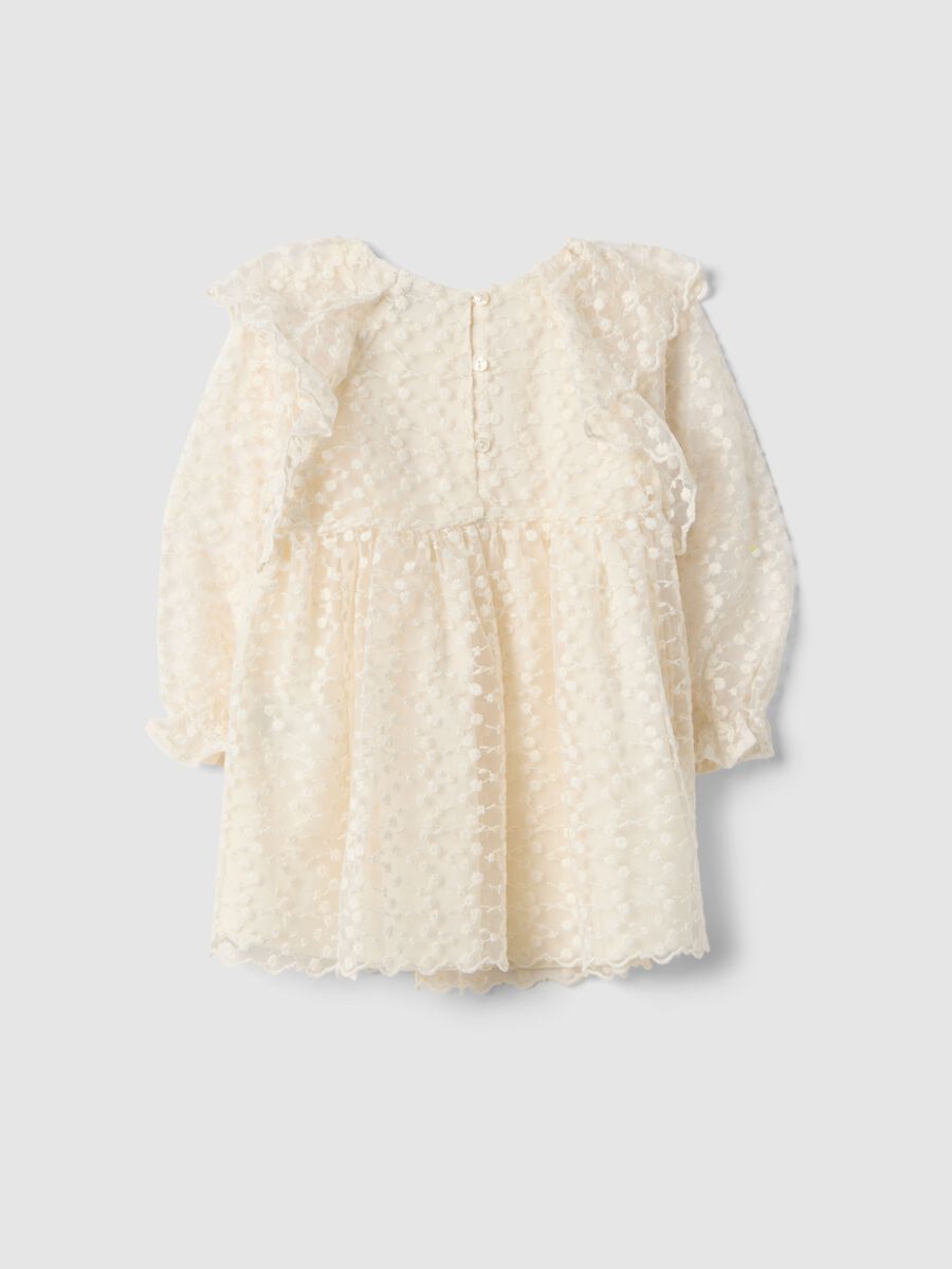 Abito lungo in misto cotone beige da bimba regular fit_1