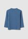 Children's blue pure cotton T-shirt with print_1