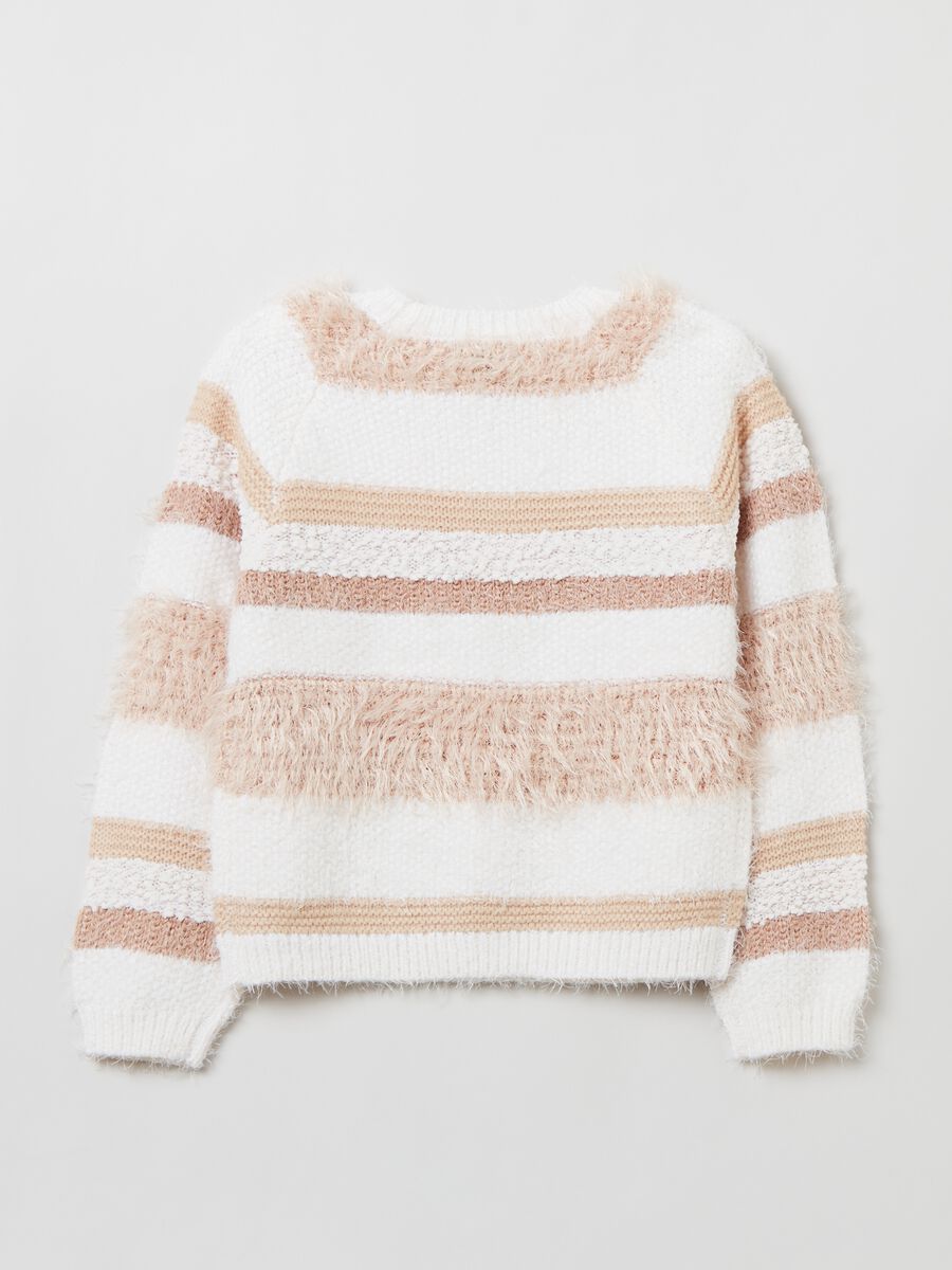 Pullover con dettagli effetto pelliccia_1