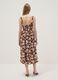 Brown floral print dress_2