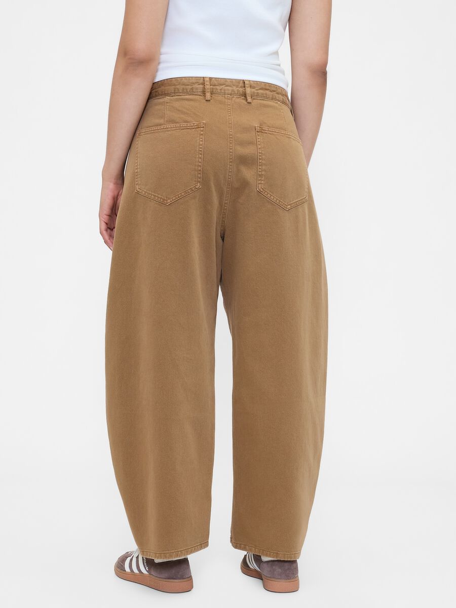 Pantaloni marroni in cotone_4