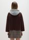 Brown hooded coat with oversized fit_3