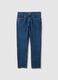 Blue Cotton Blend Slim Fit Jeans_4