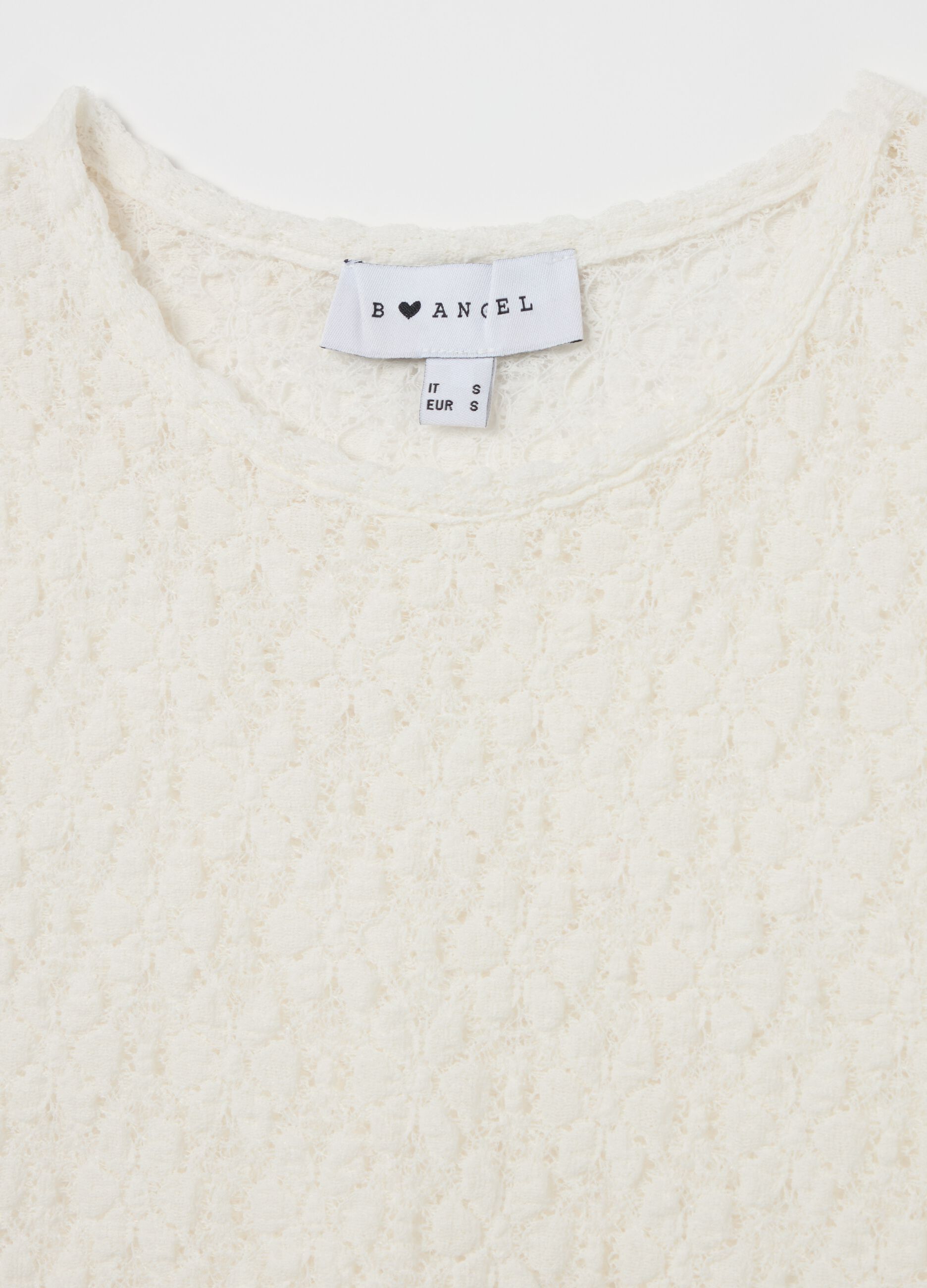 T-shirt with lace motif
