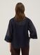 Blue long-sleeve viscose-blend blouse, regular fit_3
