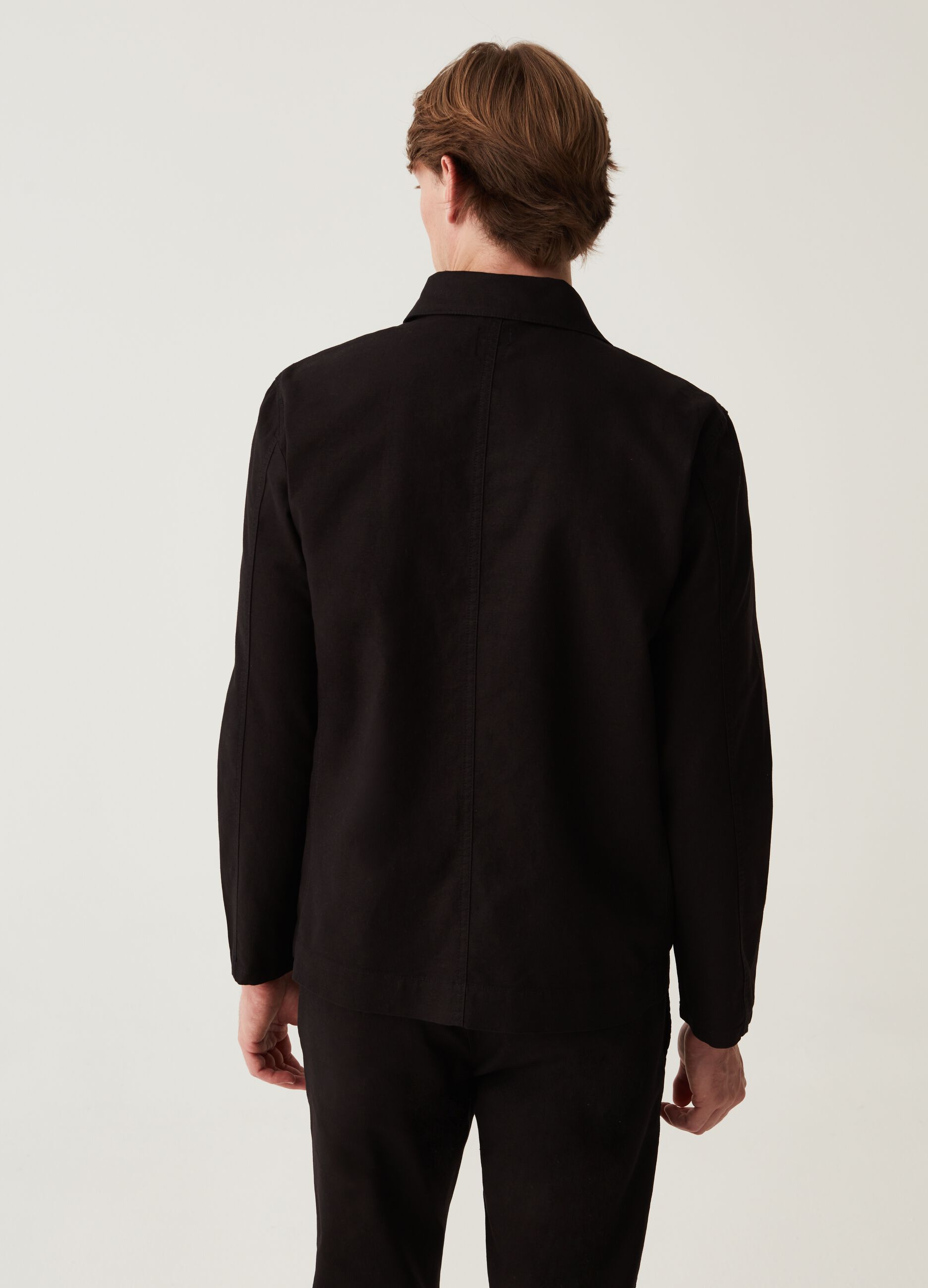 LESS IS BETTER Shacket in cotone e lino_2