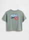 Short-sleeve pure cotton T-shirt with print_1