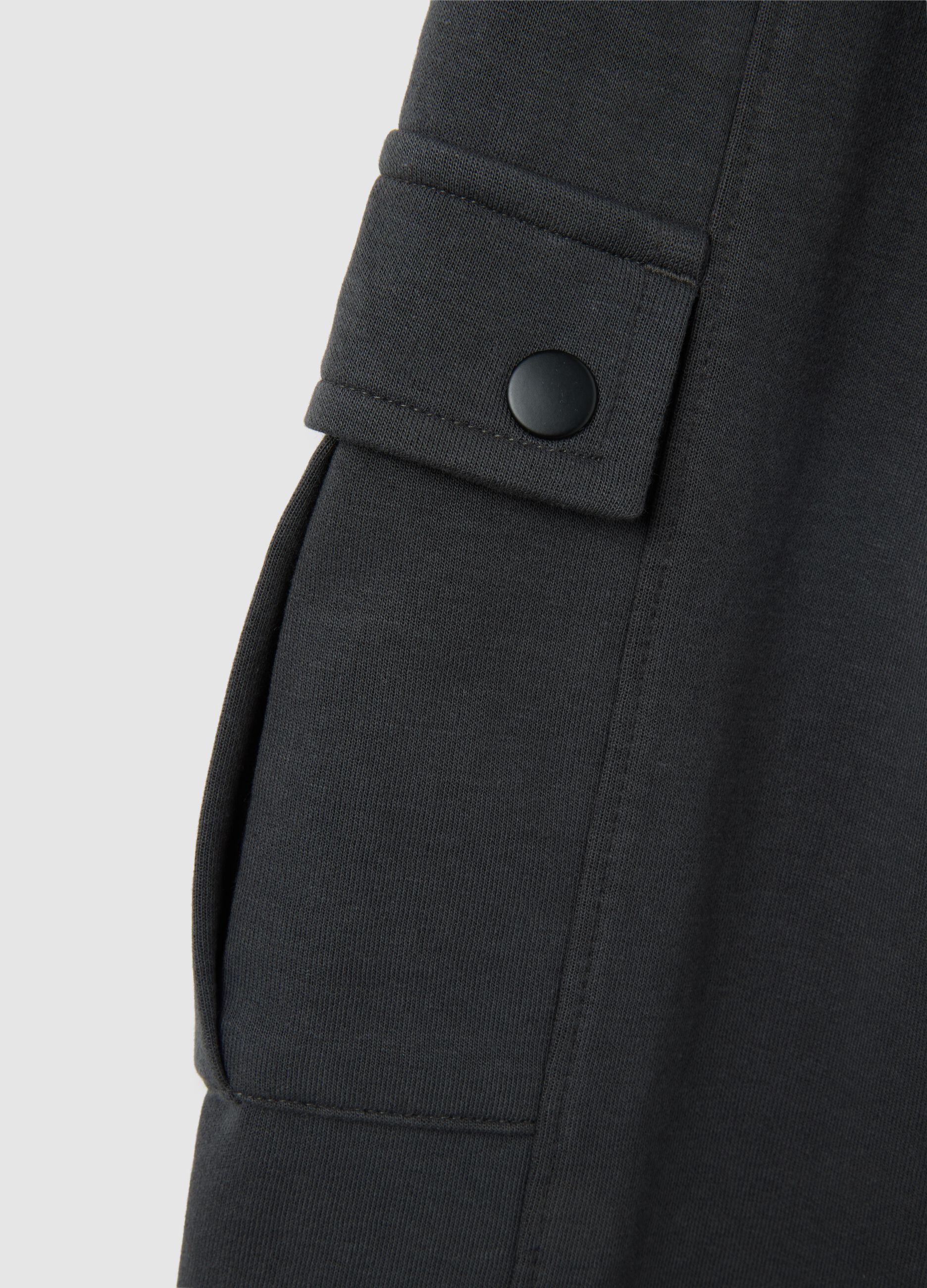 Grey cotton regular fit kids' trousers