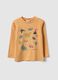 Orange pure cotton toddler t-shirt regular fit with print_0