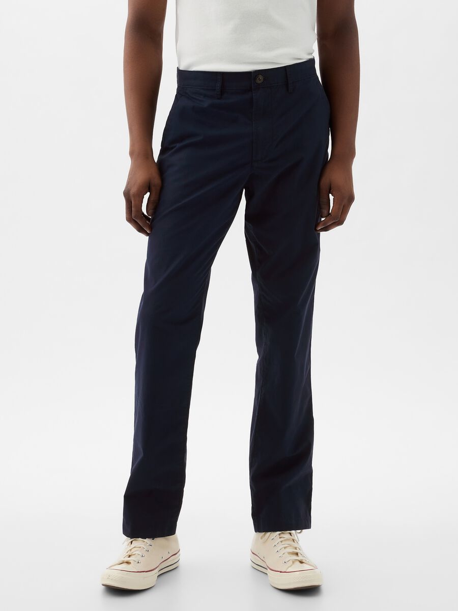 Chino trousers in poplin_1
