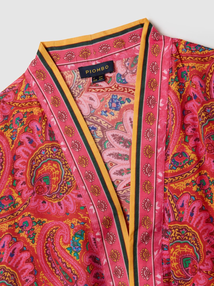 Kimono da donna in puro viscosa multicolor lungo_5