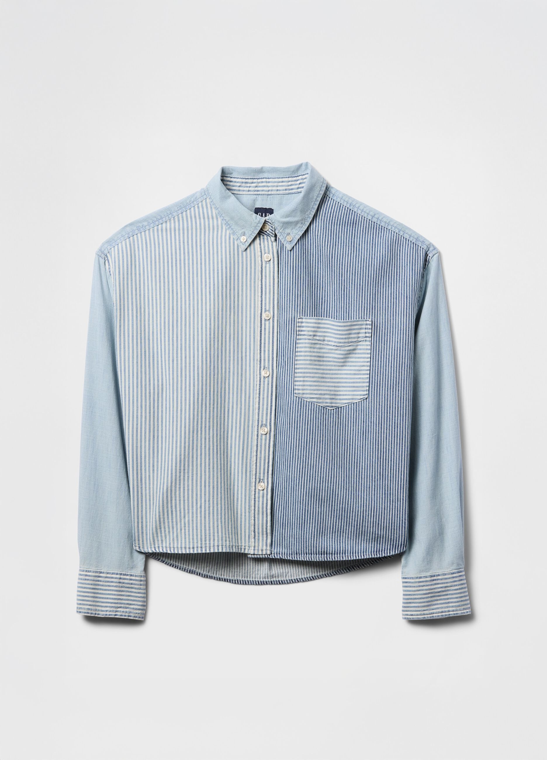 Gap Stripe Patchwork Cotton Shirt