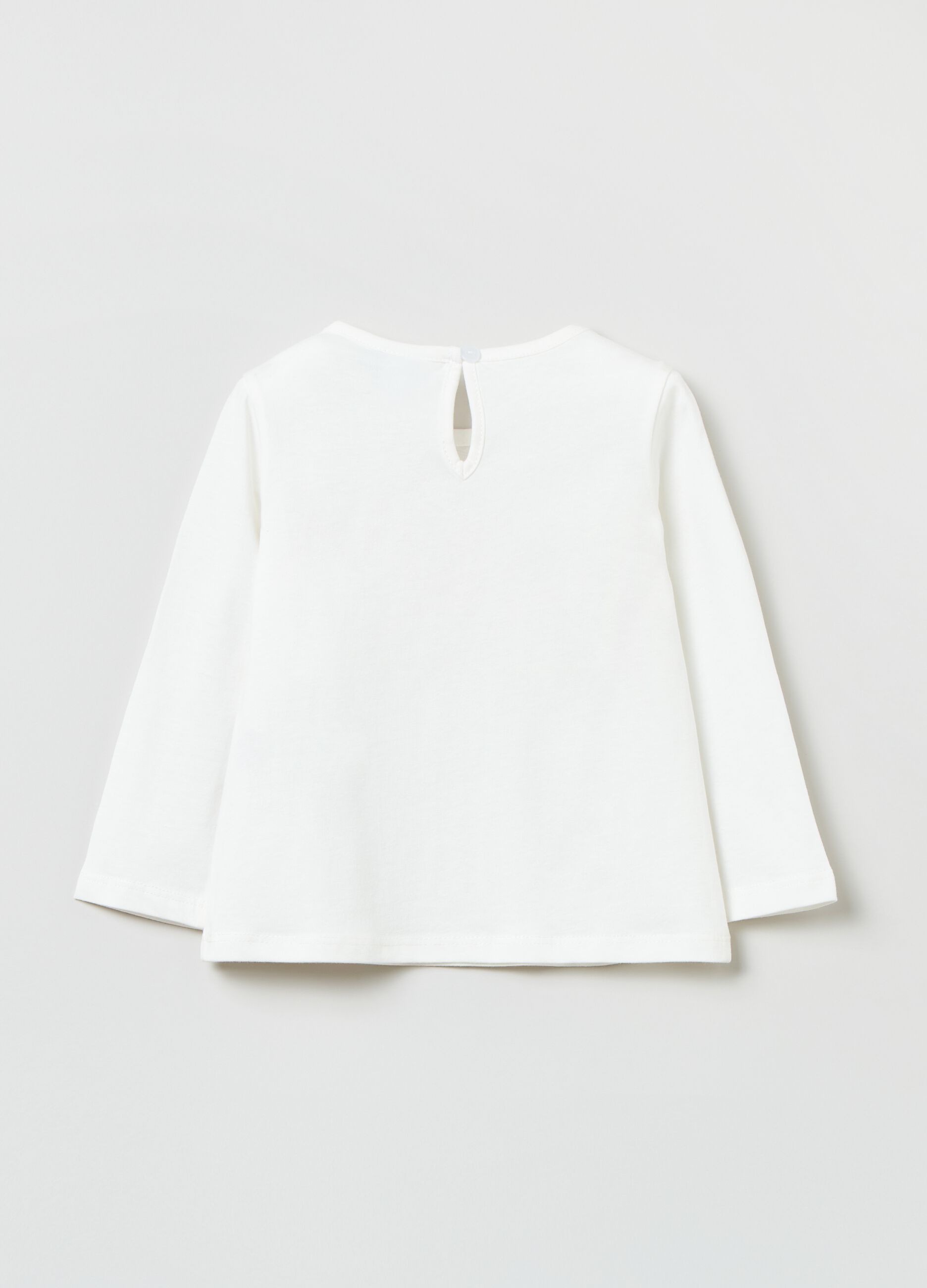 T-shirt in cotone con stampa fiore_1
