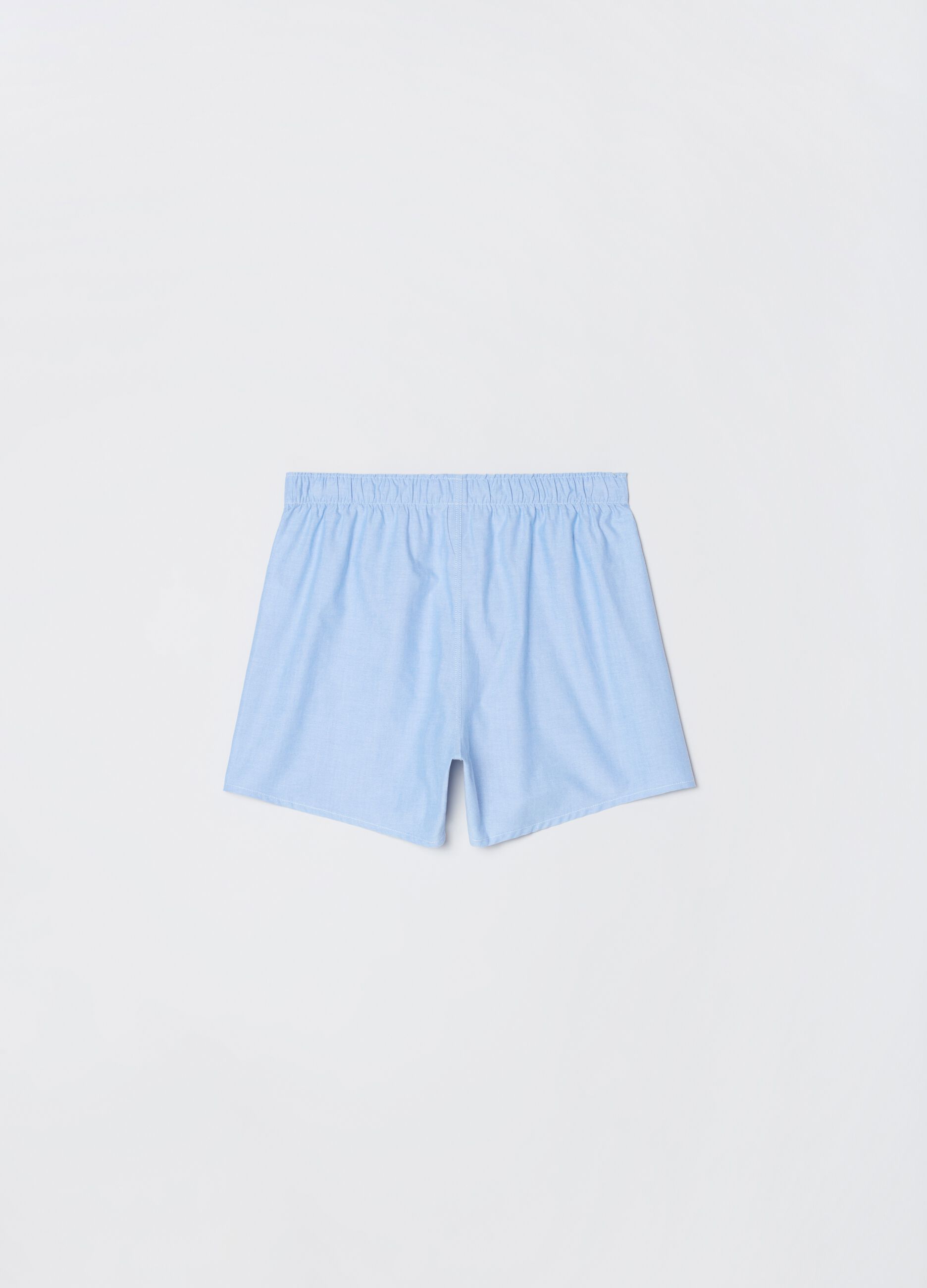 Woven cotton boxer shorts
