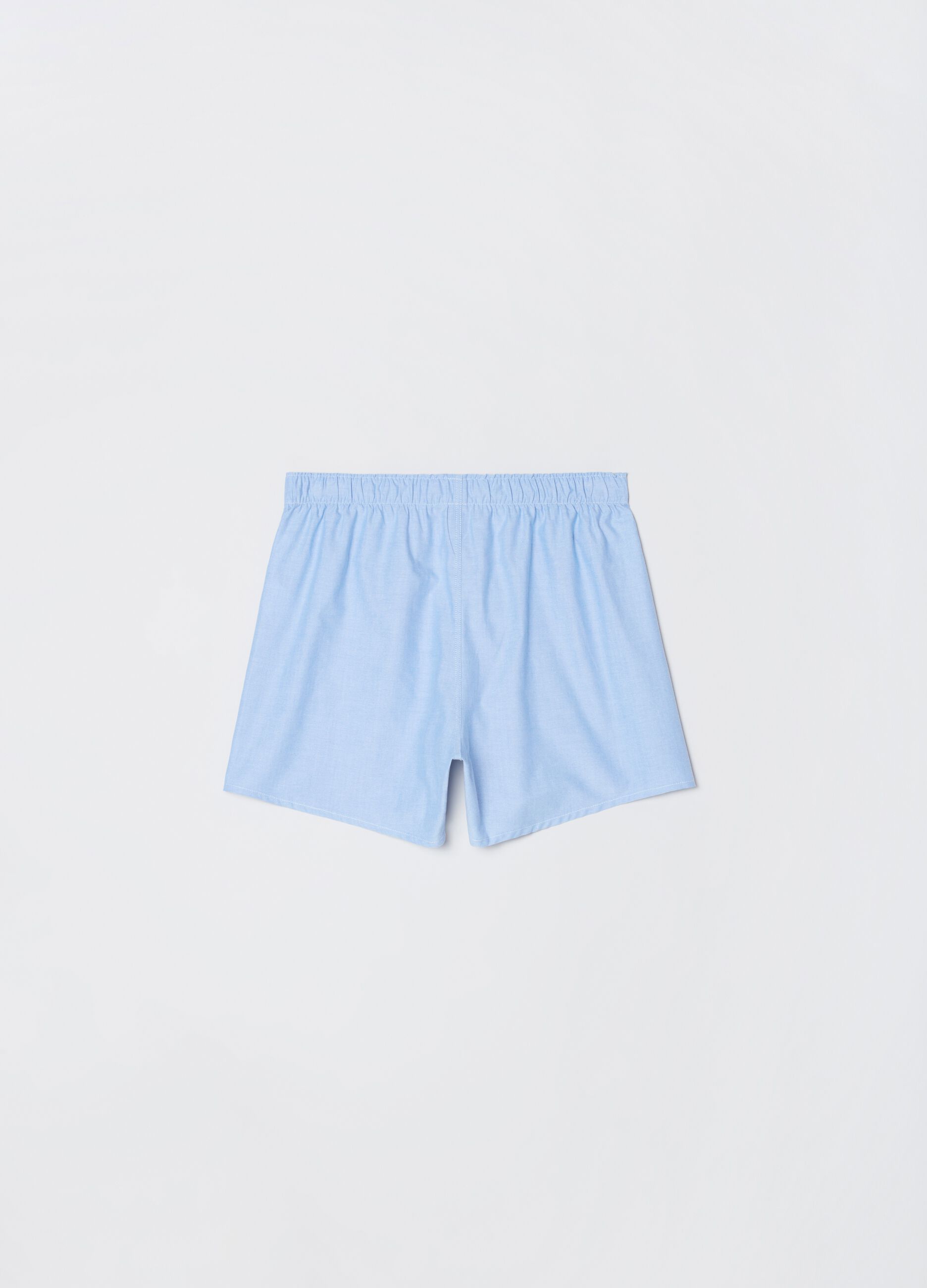 Woven cotton boxer shorts