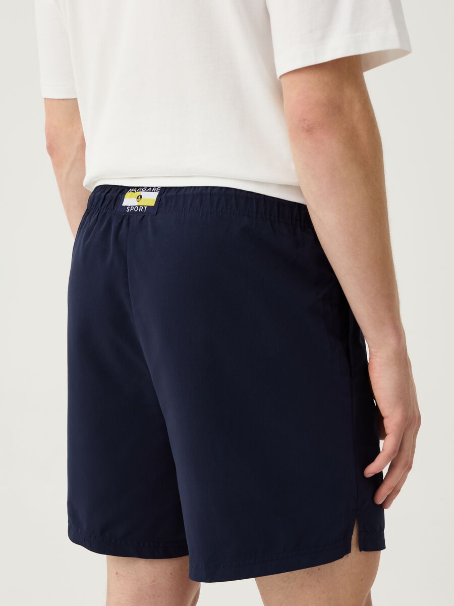 Bermuda joggers with Navigare Sport logo patch_2