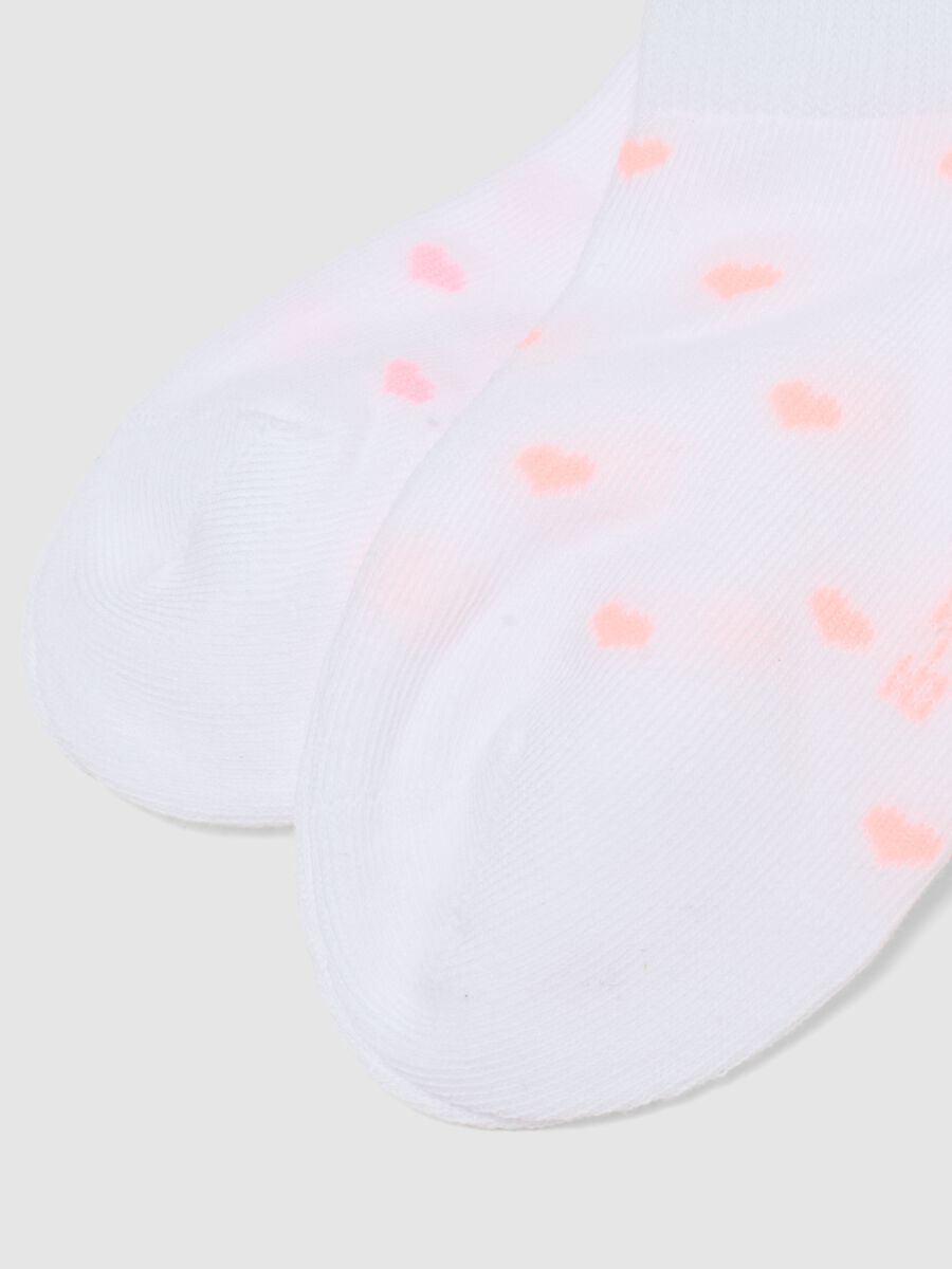 Multipack calzini in misto cotone multicolor da bambina con cuori_2