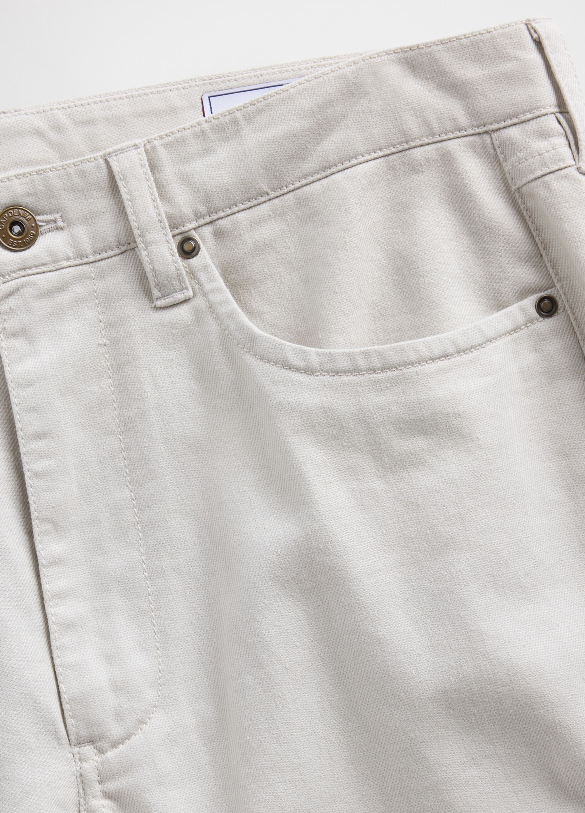 Linen and cotton blend trousers