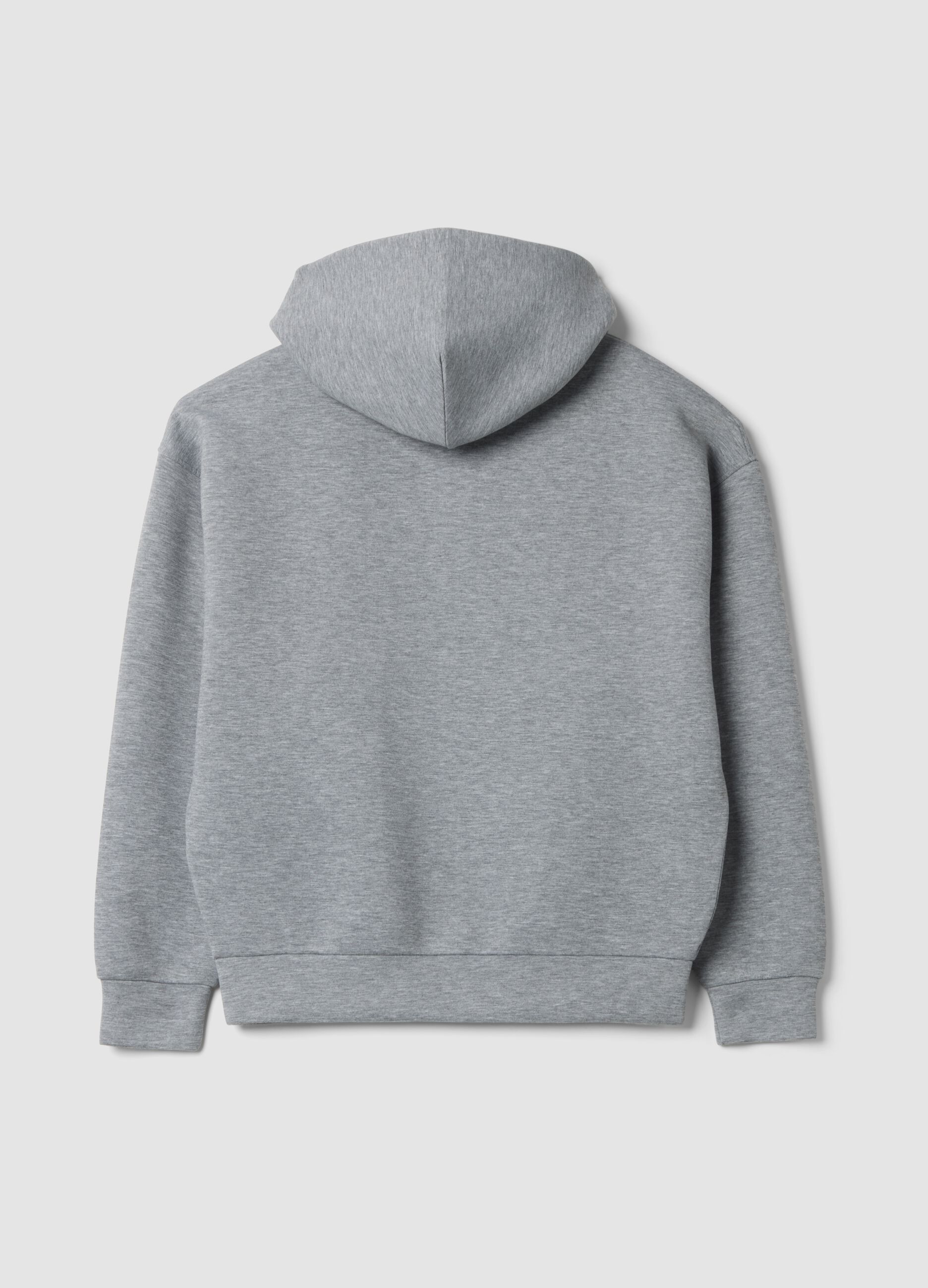 Grey marl stretch viscose oversized sweatshirt