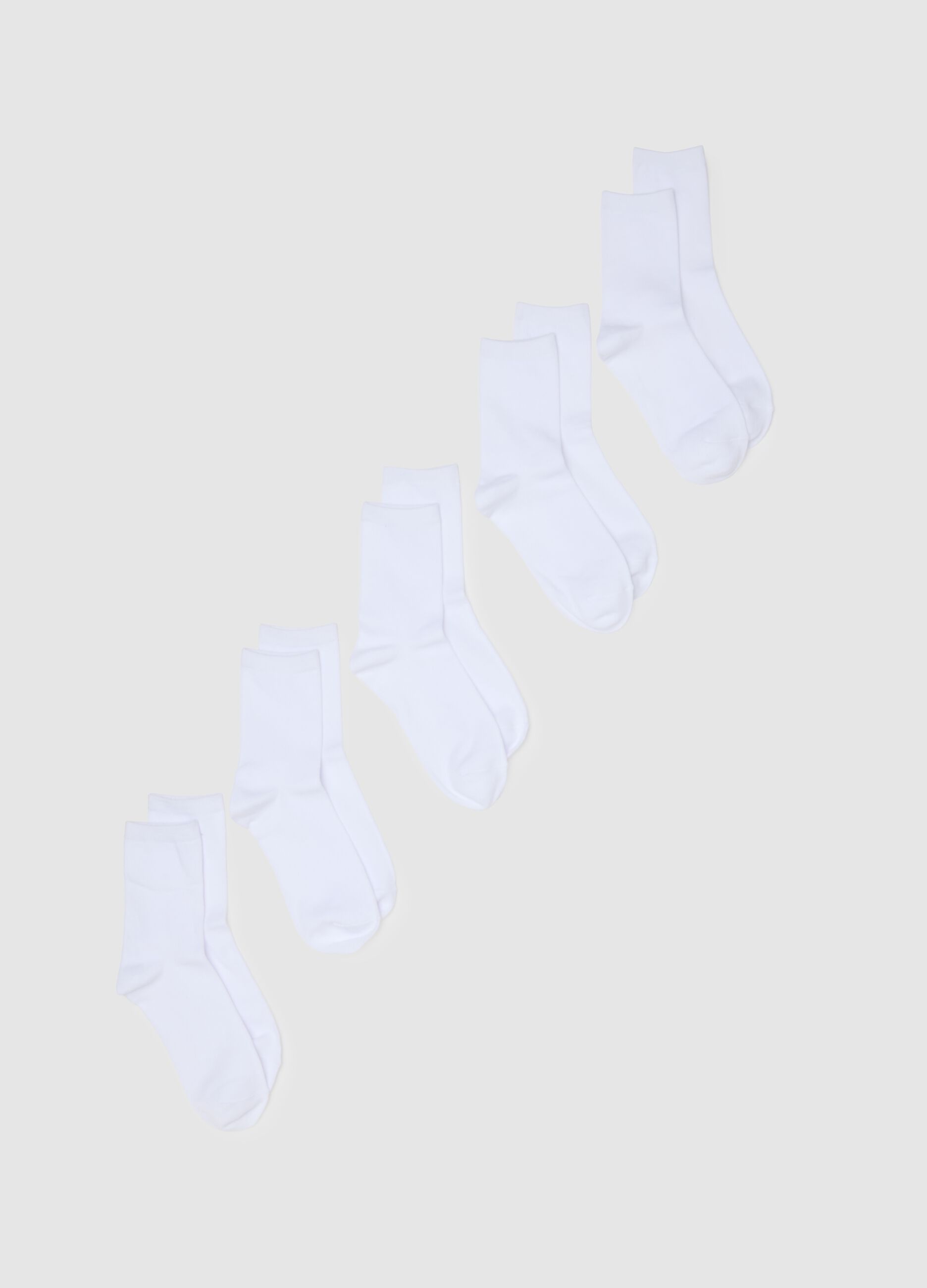 Multipack of white socks in regular fit cotton blend