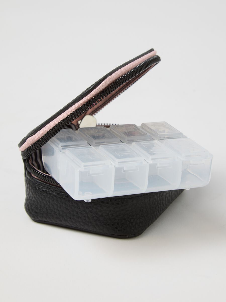 Black Vitamin Holder with Zipper_2