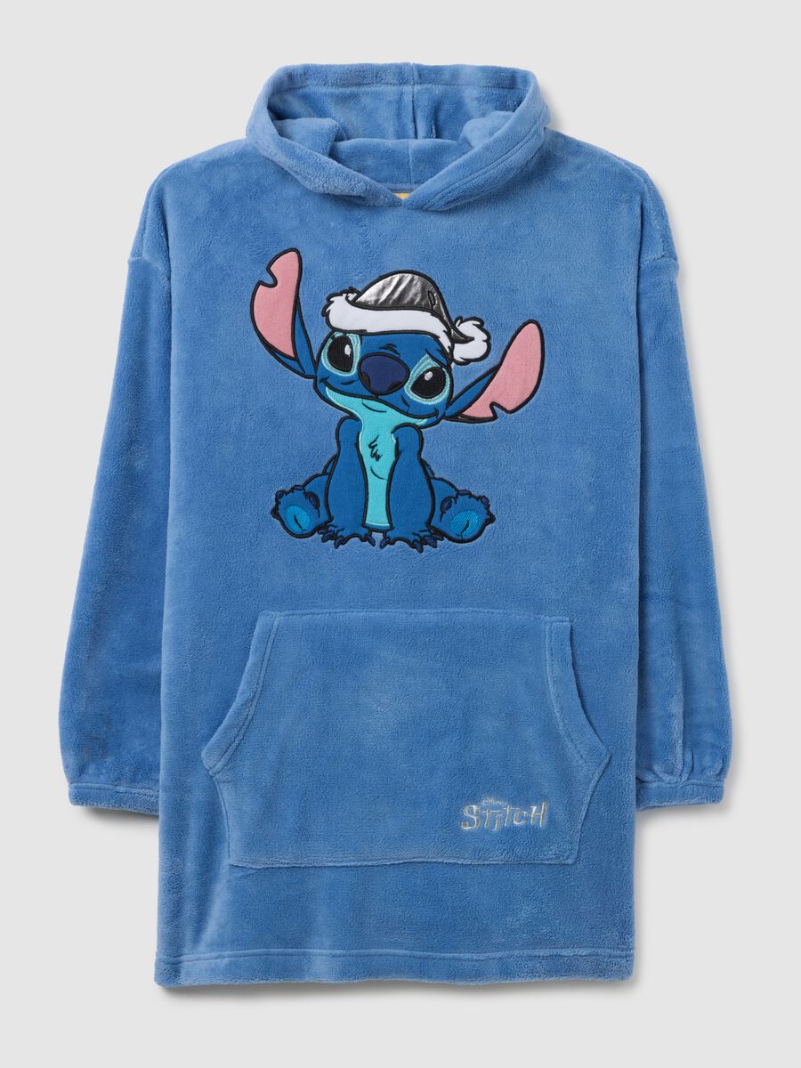Blue Hooded Robe with Disney Print_0