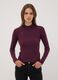 Purple ribbed viscose-blend top with high neck_2