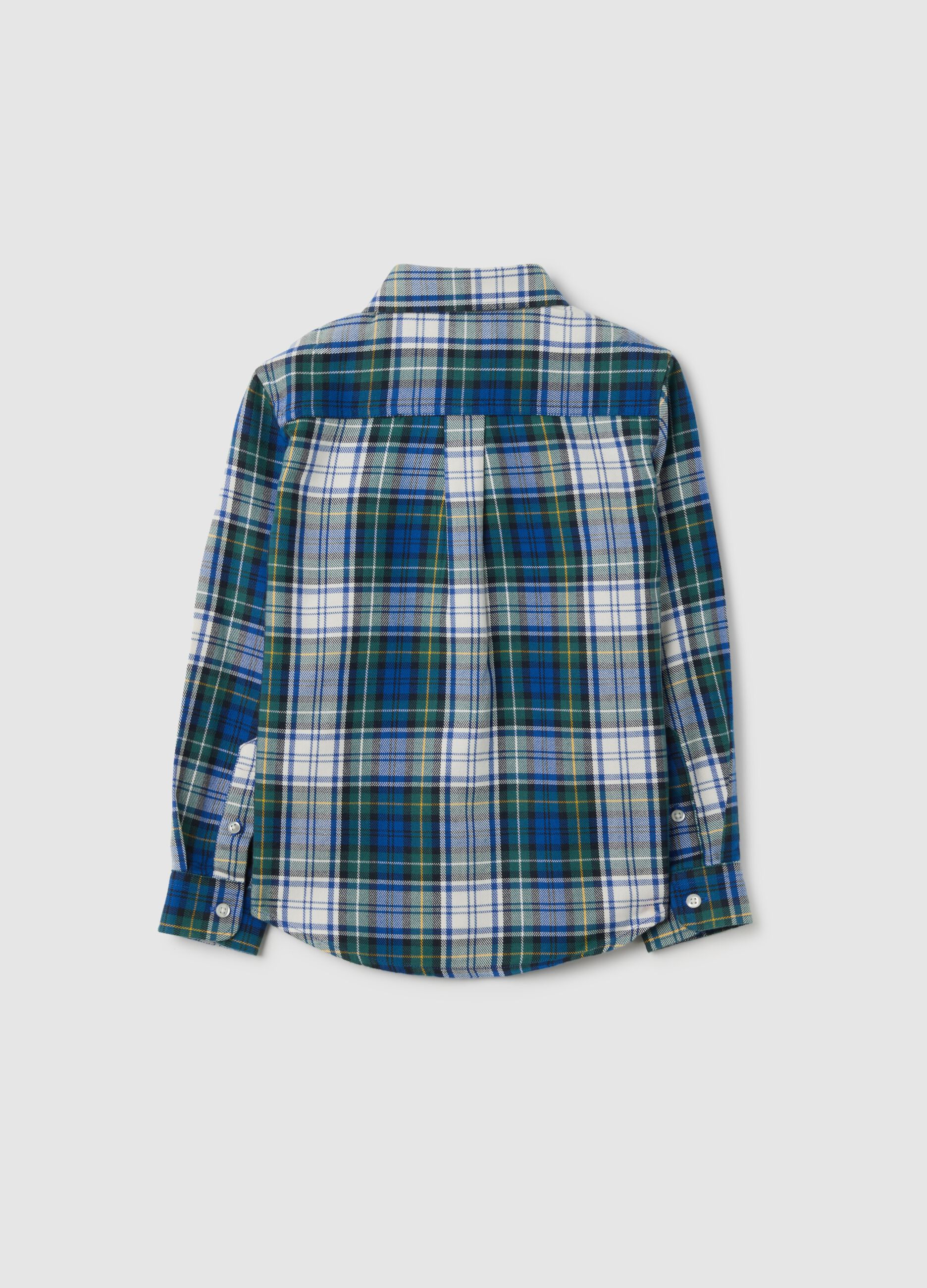Multicoloured regular fit pure cotton kids' shirt