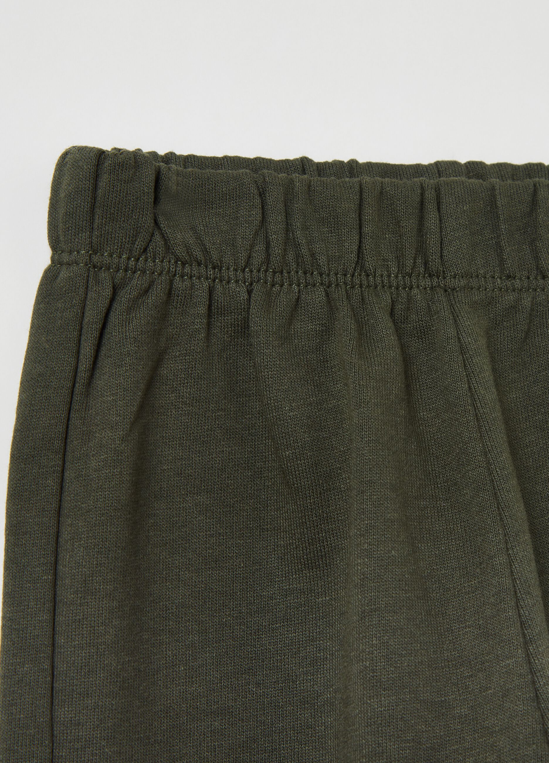 Joggers in felpa con profili elasticati_2