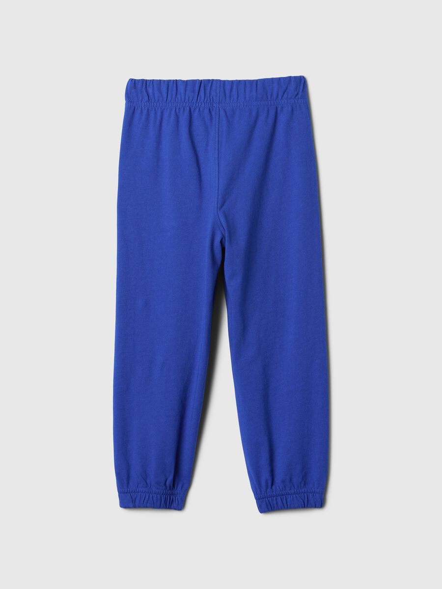 Fleece joggers with drawstring and elasticated edging_1