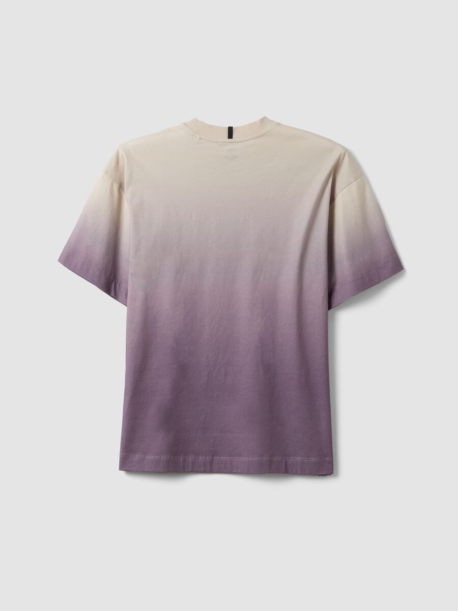 T-shirt over fit sfumata in puro cotone per ragazzo_1