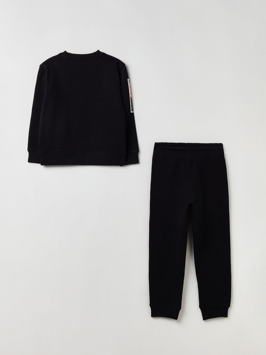 Jogging set in felpa stampa personaggi_1