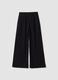 Pantaloni neri lunghi in tessuto elasticizzato regular fit_0