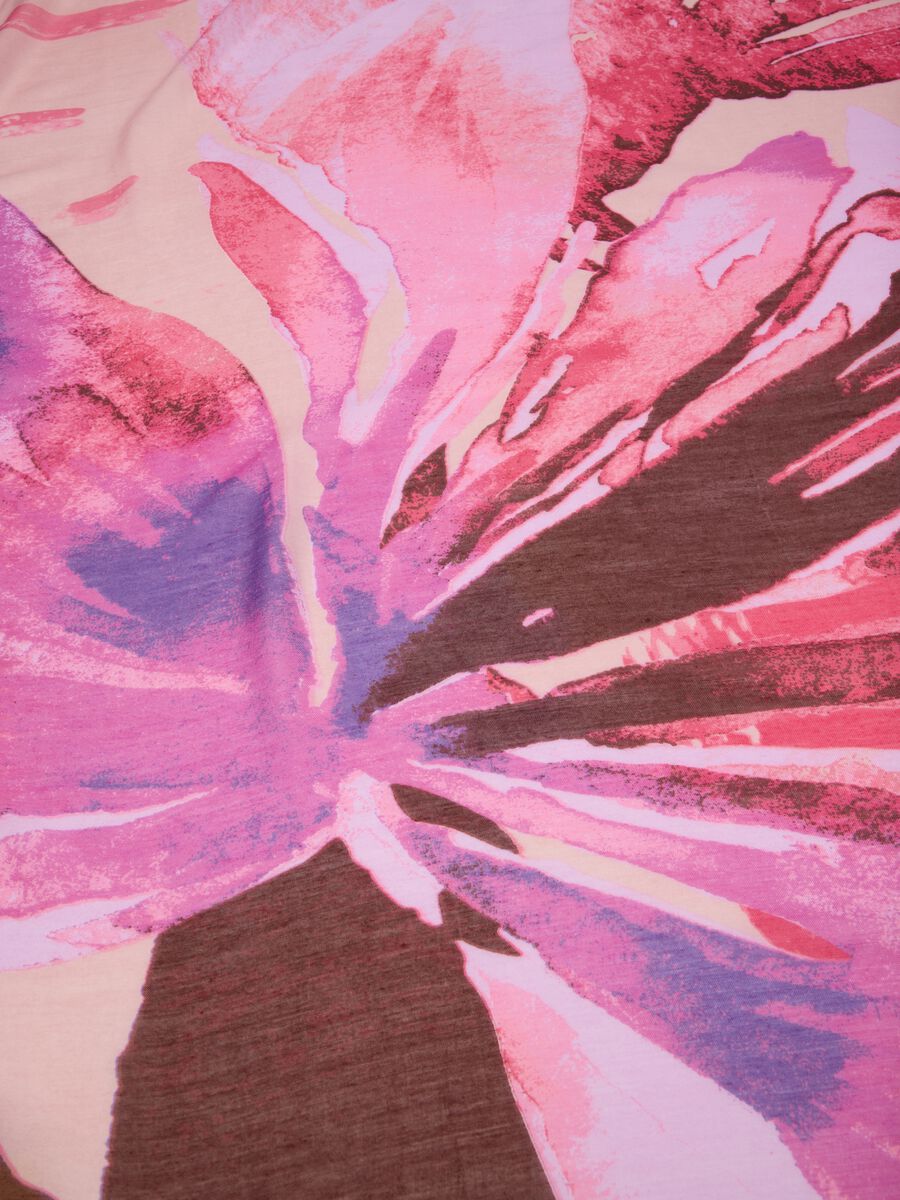 Pink abstract-print scarf_1