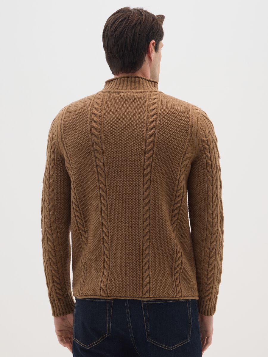 Brown Regular Fit Knitted Jumper_2