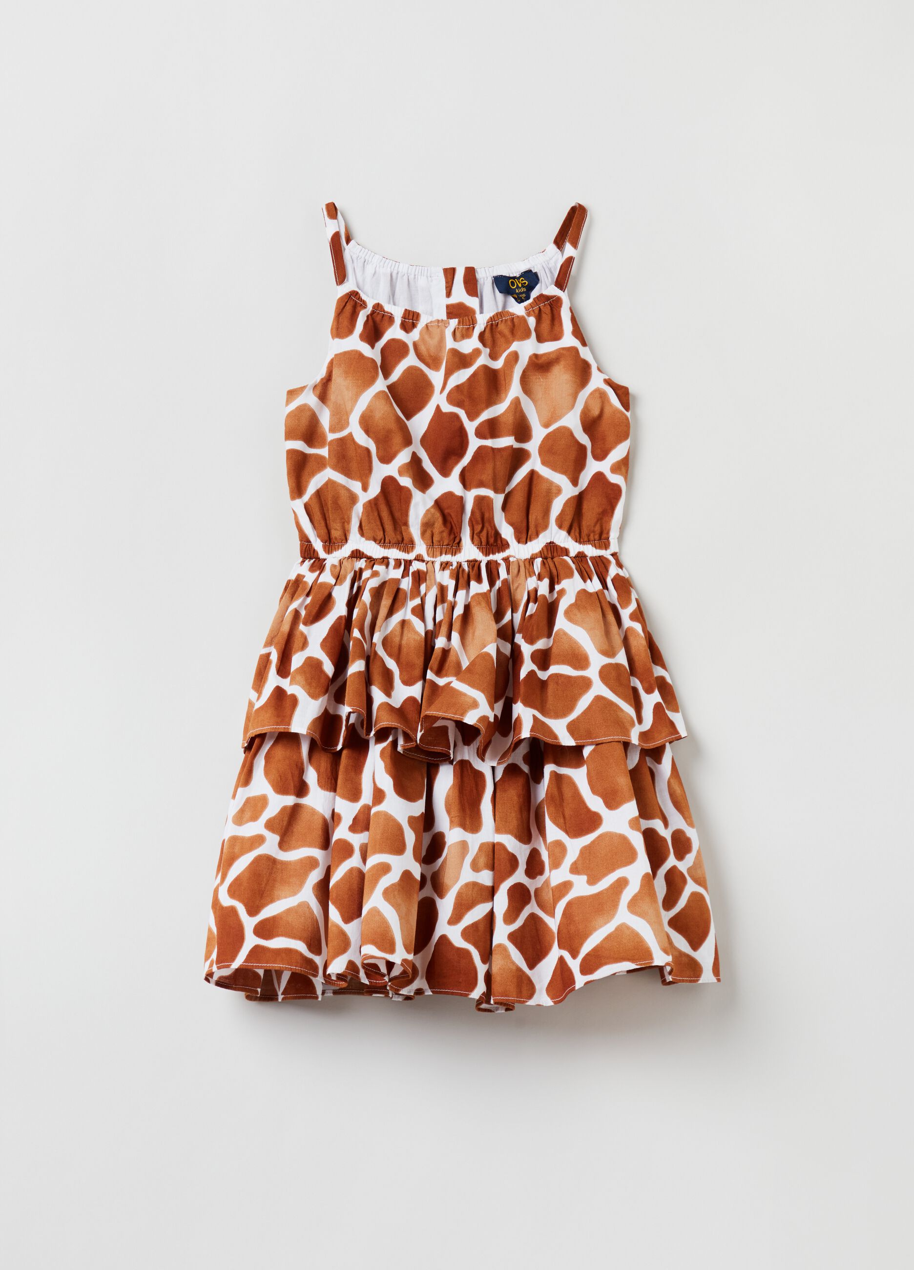 Vestito in cotone con stampa animalier_0