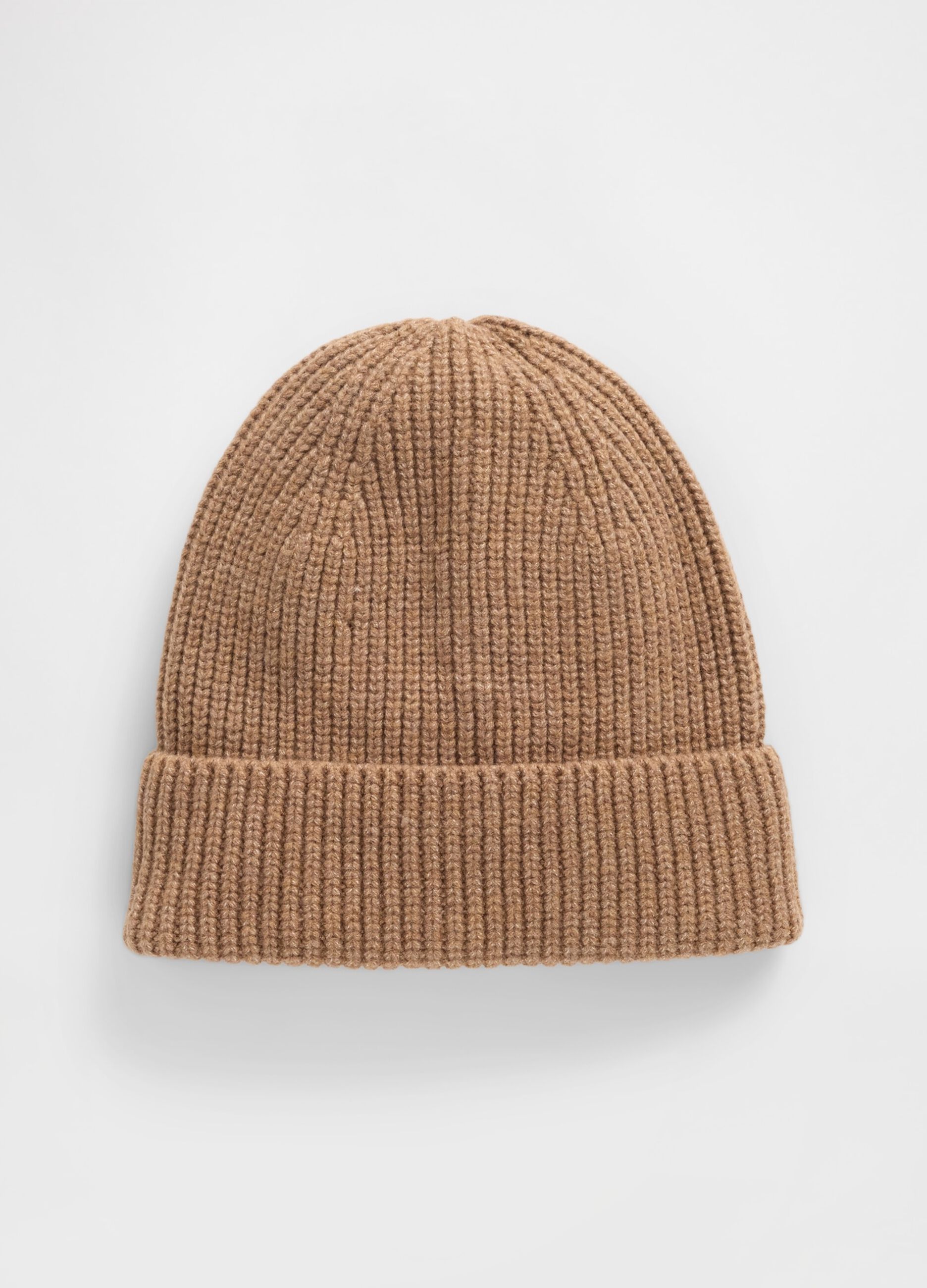 Brown Cotton Blend Cap