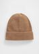 Brown Cotton Blend Cap_0