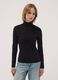 Black pure cotton long-sleeve crew-neck T-shirt_2