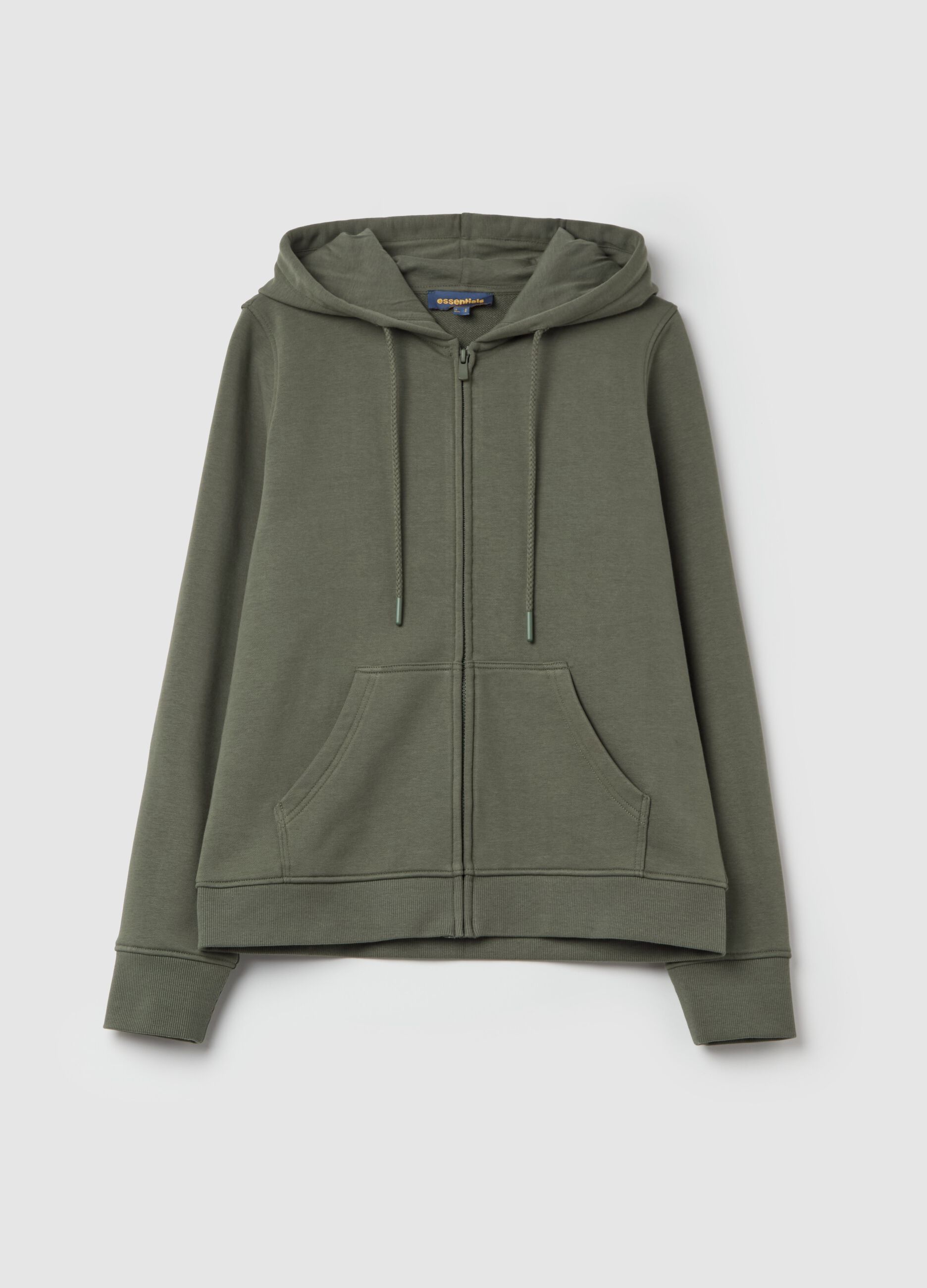 Full-zip Essential con cappuccio