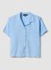Light blue linen and viscose blend shirt, regular fit_0