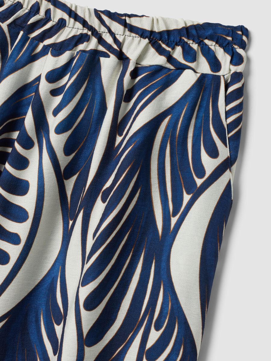 Blue viscose-blend palazzo trousers_1