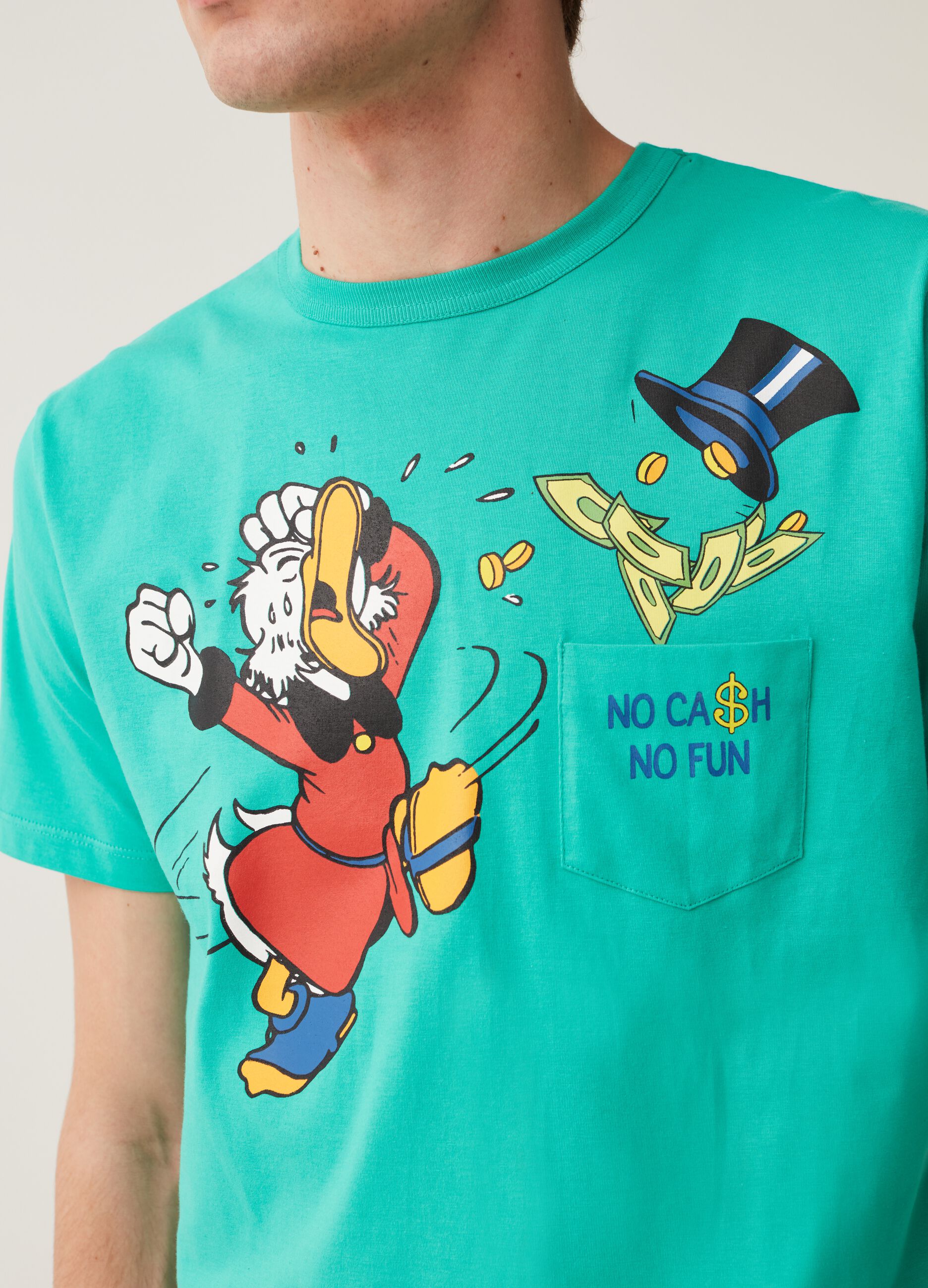 T-shirt con stampa Paperon de' Paperoni
