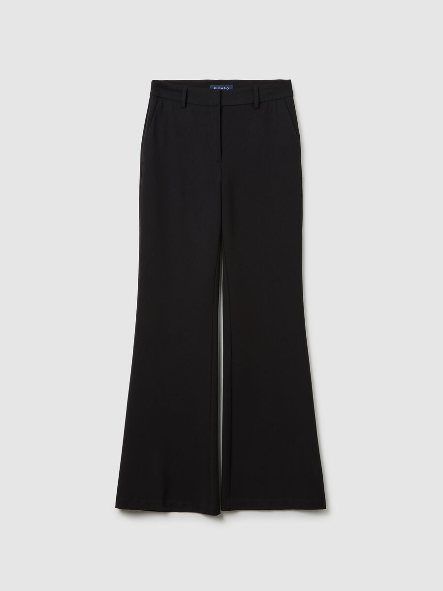 Pantaloni a zampa neri_4