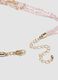 Multi-strand necklace with gold and pink beads_1