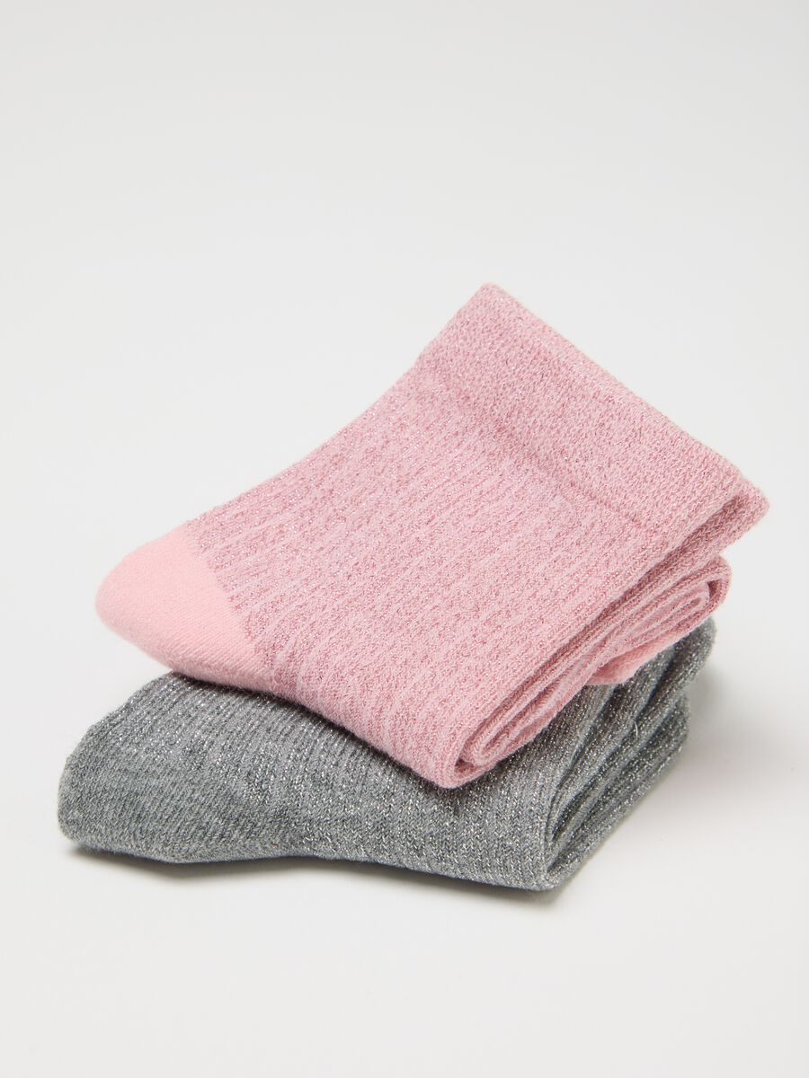 Girl's Multicolour Short Cotton Blend Socks Tripack_2