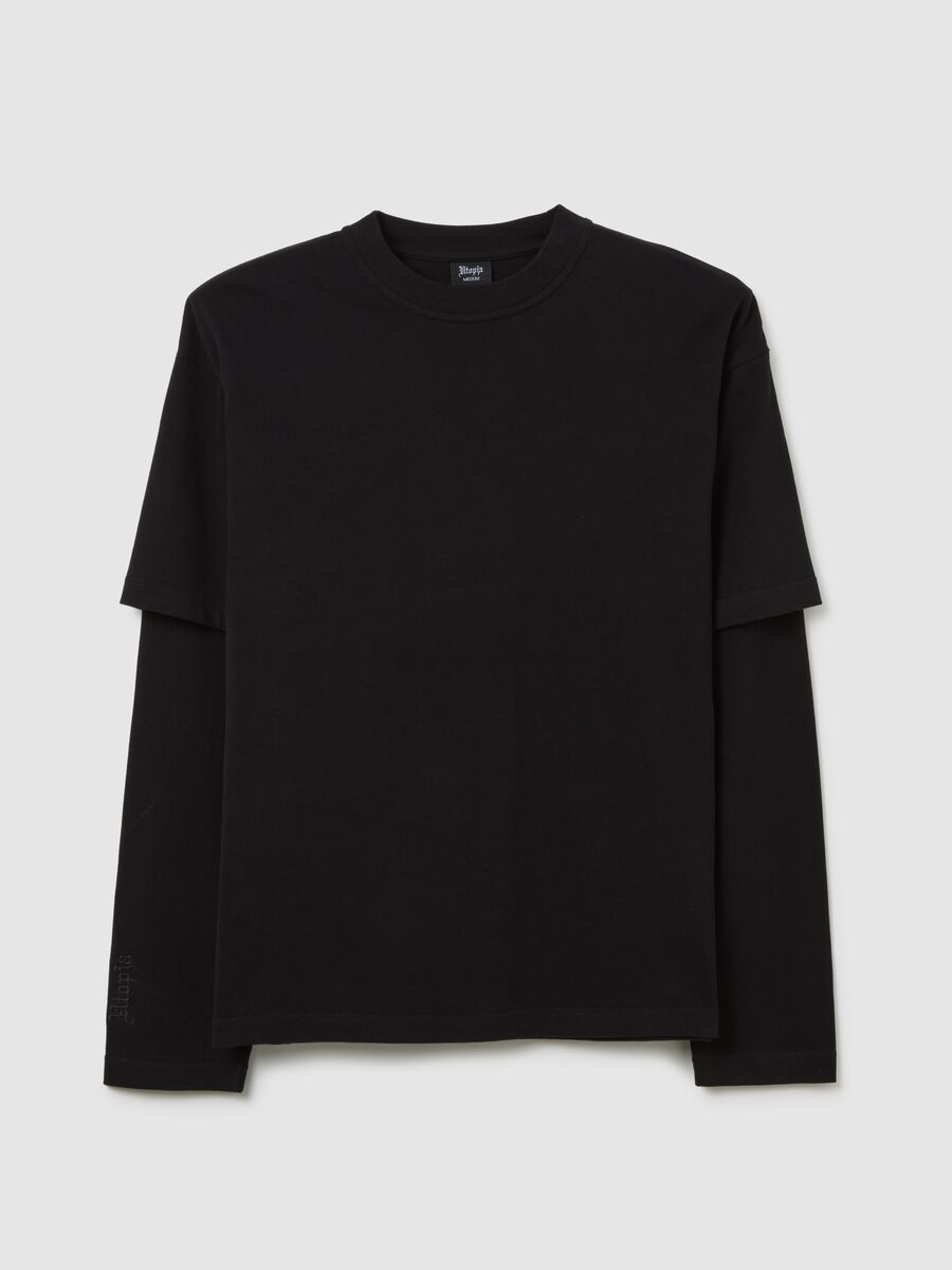 Double Layer Long Sleeve Black_6