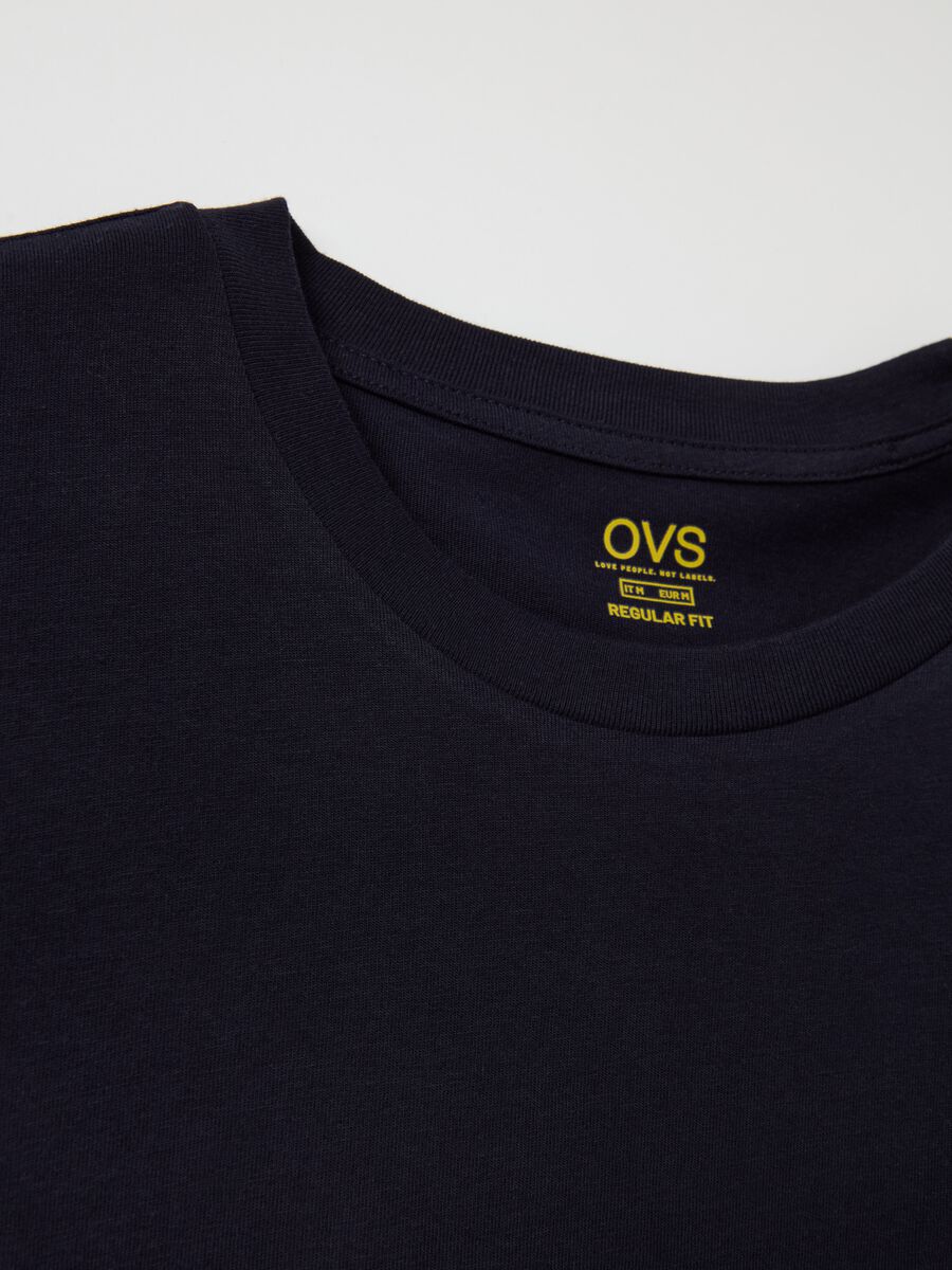 Cotton T-shirt with round neck_5