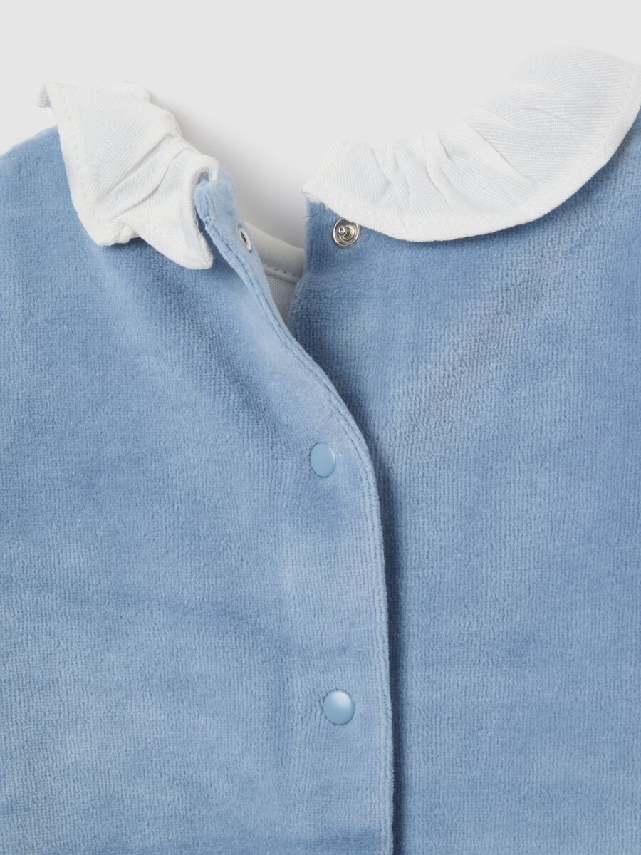 Tutina multicolor da neonato in misto cotone con dettagli ricamati_3