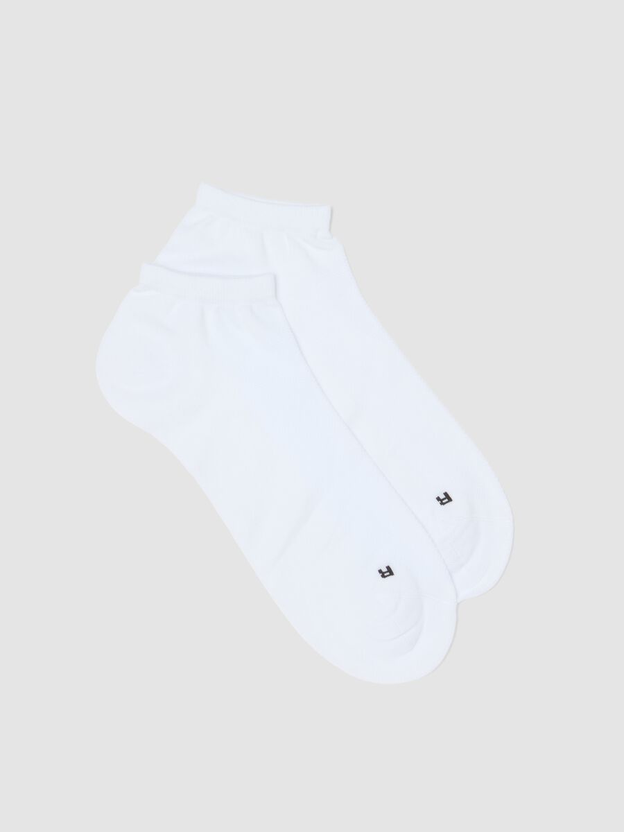 White ankle sports socks in stretch fabric_0